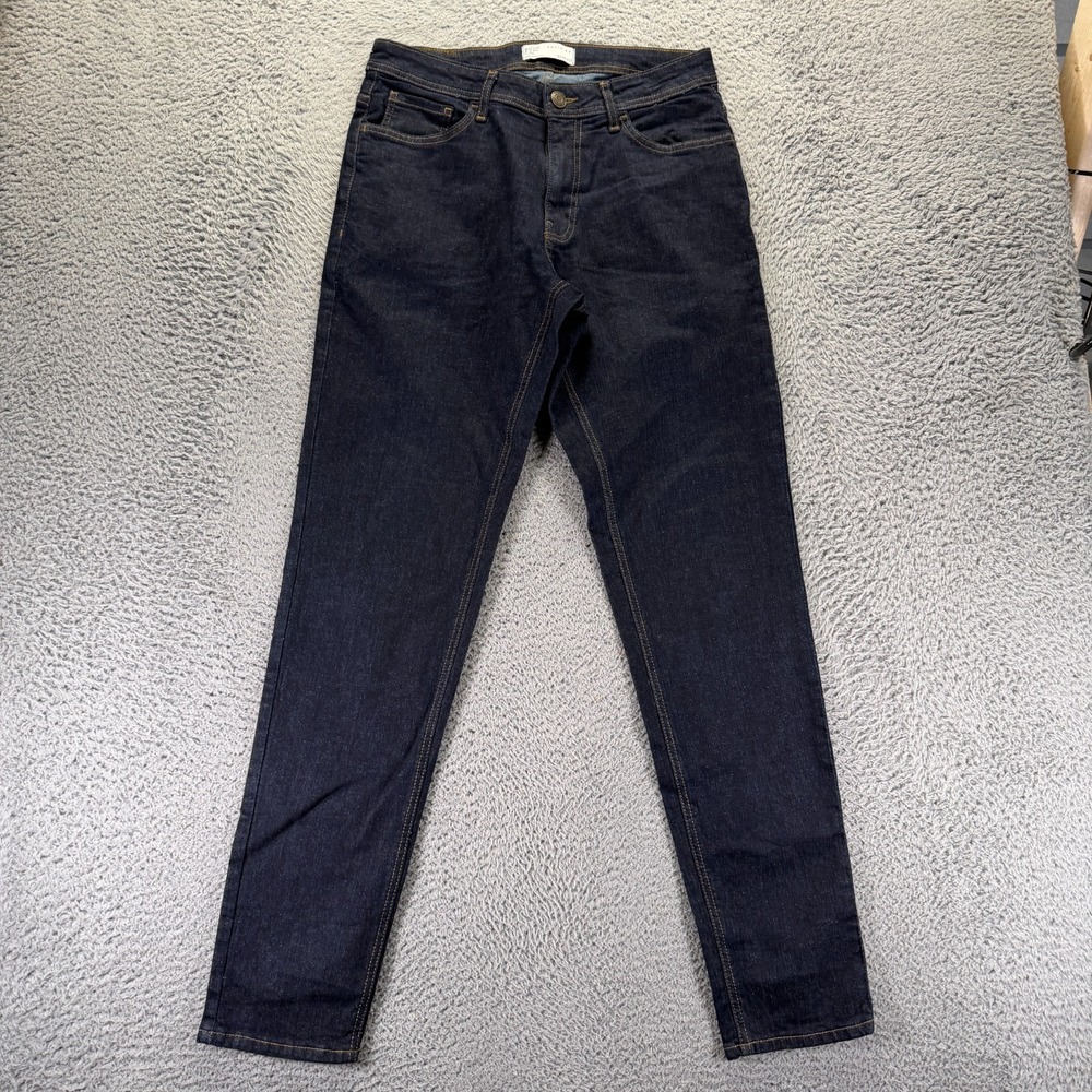 Denim Co Jeans Men's 32x34 Blue Cotton Denim Straight Slim-Fit Workwear Travel